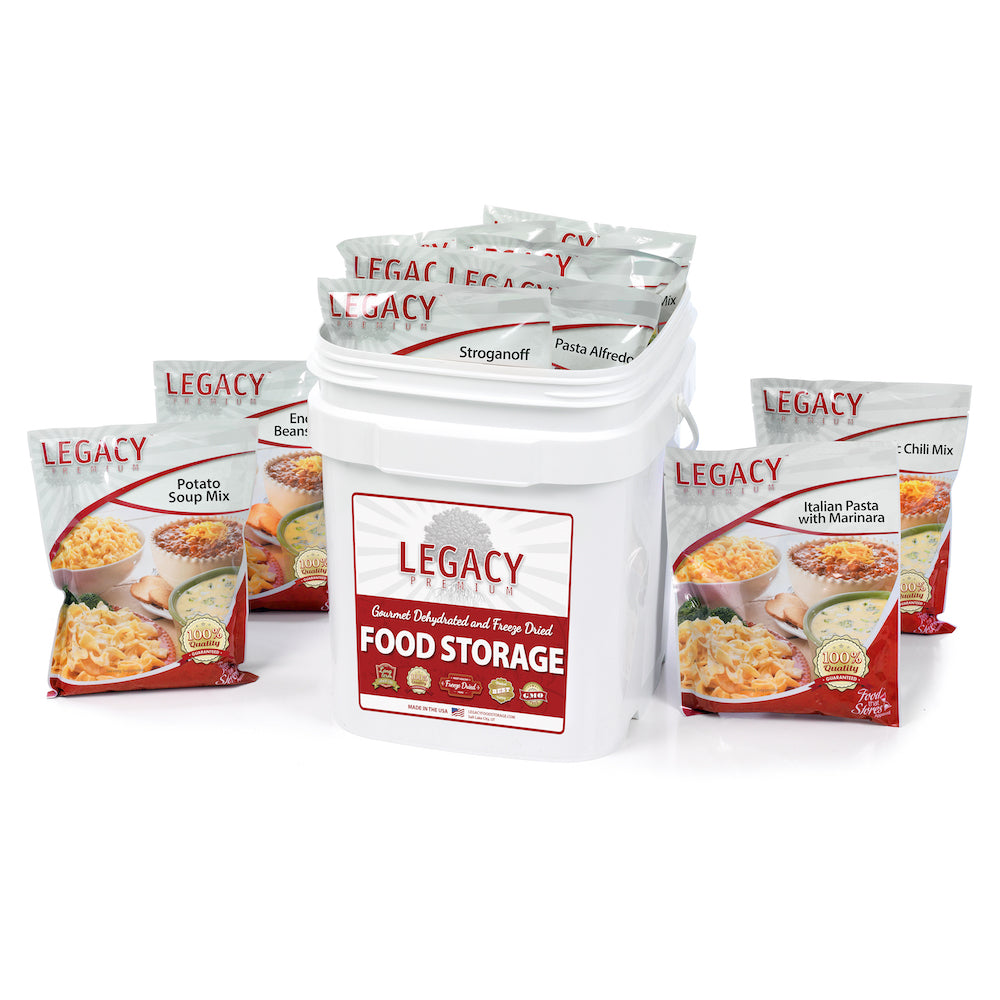 Legacy Premium Emergency Food 60 Serving Breakfast, Lunch, and Dinner Bucket CB0060