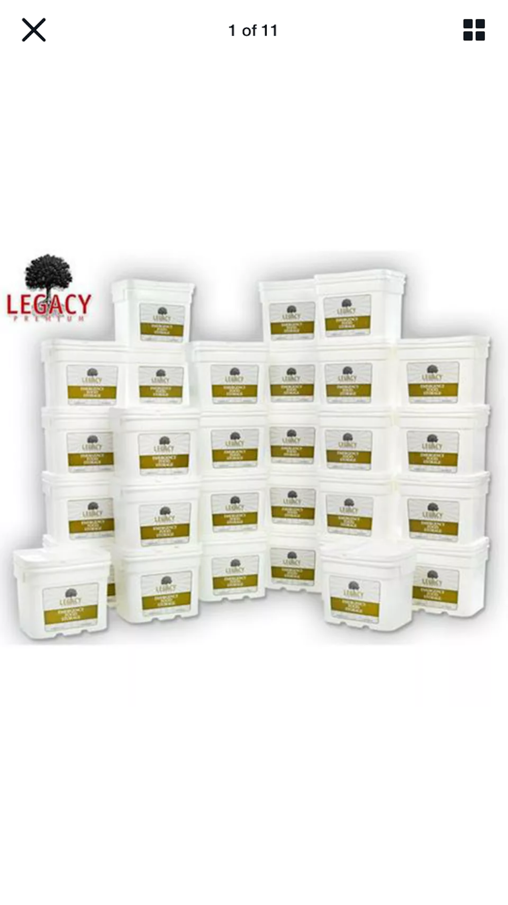 Legacy Premium Emergency Food Family One Year Supply Package FS4320