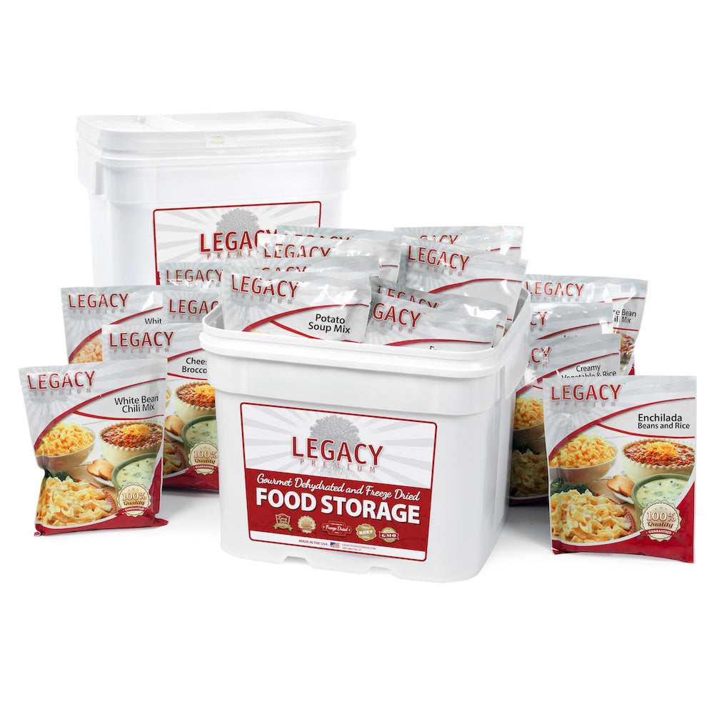 Legacy Gluten Free Long Term Food Storage 240 Servings Meal Buckets GF0240