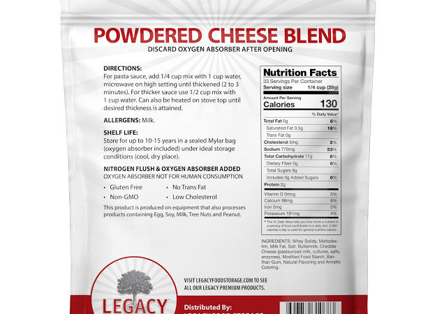 Legacy Essentials dried cheese powder LE6006
